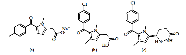 Figure 12: Tolmetin, Zomepirac and Zomepirac derivative.