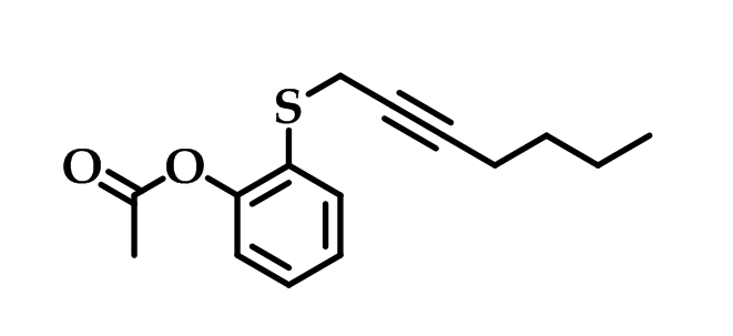 Figure 14: O-(acetoxyphenyl)-hept-2-ynyl sulfide