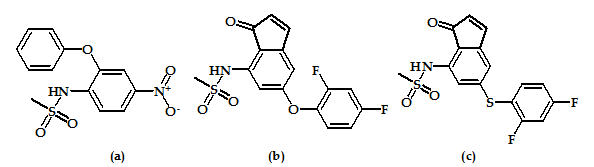 Figure 9: Nimesulide, flosulide & flosulide derivative.